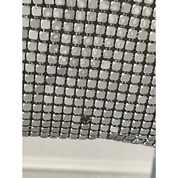 Vintage White Mesh Bag Gold Shoulder Bag - Picture 6 of 9